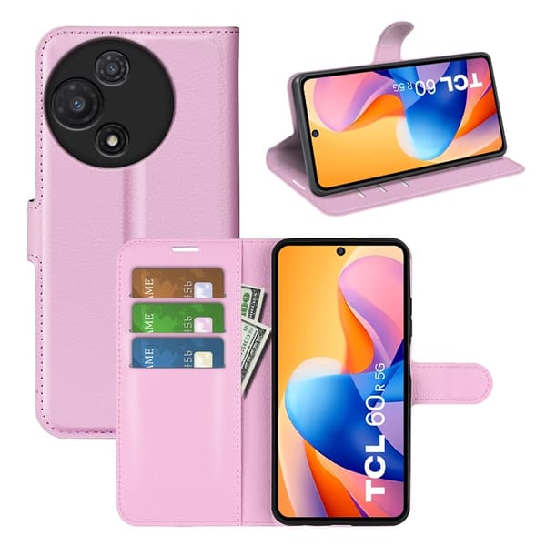 Classic TCL 60R flip etui - Rosa