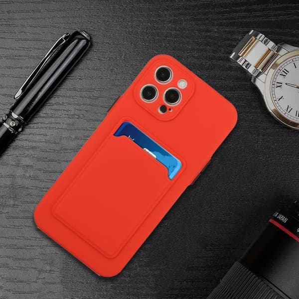 Kortholdercover til iPhone 13 Pro Max - Rød