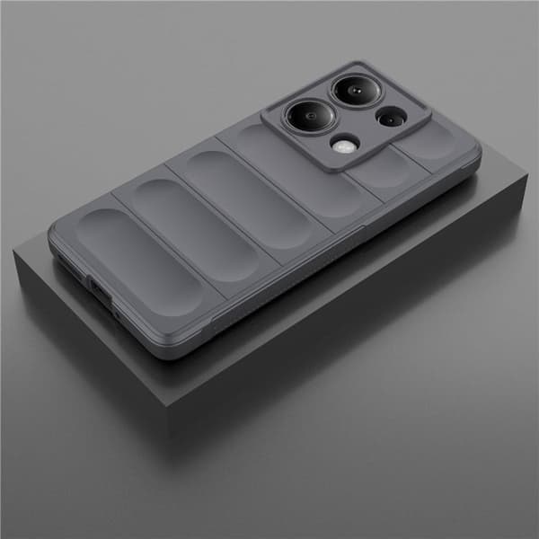 Mjukt greppformat Xiaomi Redmi Note 14S skal - Mörkgrå