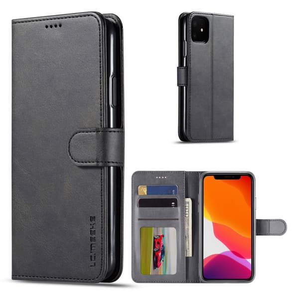 LC.IMEEKE iPhone 11 flip etui - Sort