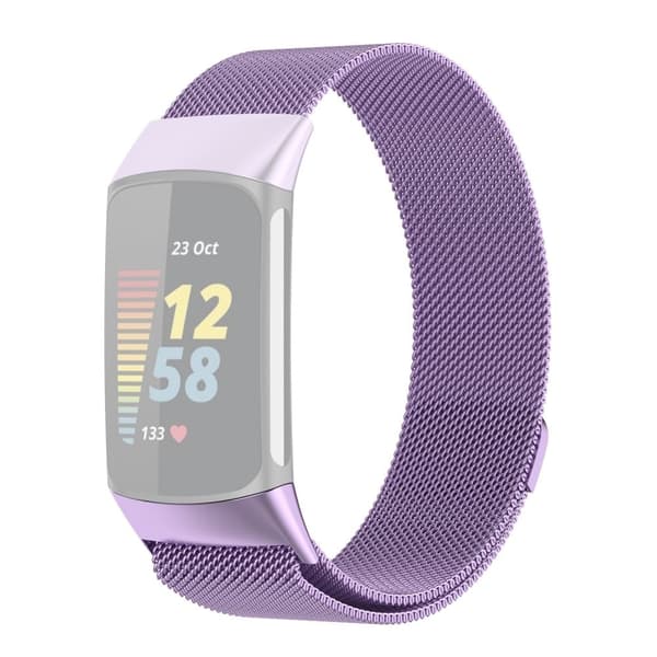 Fitbit Charge 5 JLT urrem i rustfrit stål - Lyselilla