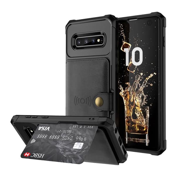 Samsung Galaxy S10 pung etui - Sort