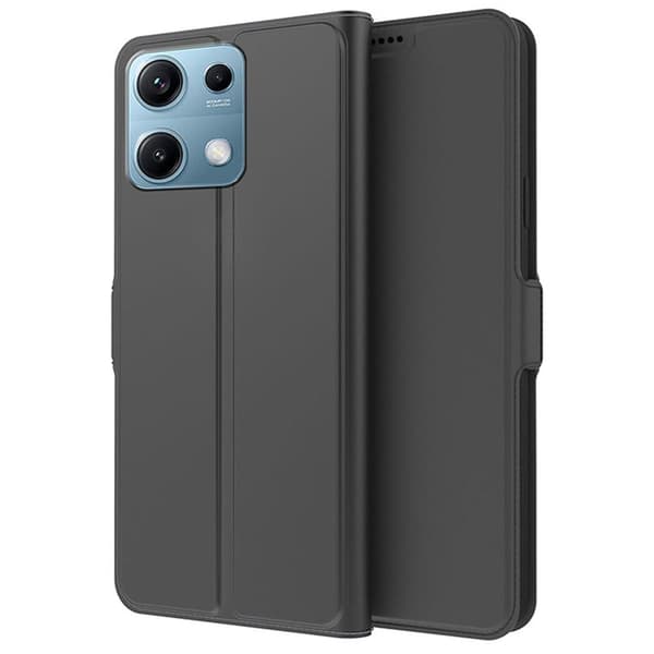 Sileä ja ohut premium-PU-nahkakotelo Xiaomi Redmi Note 14S - Musta