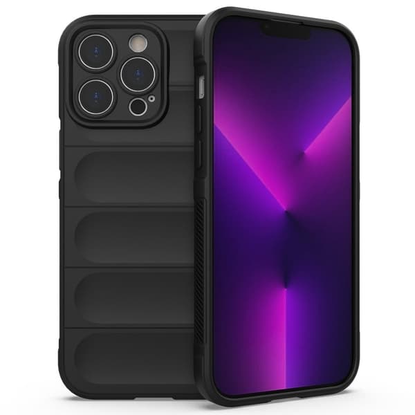iPhone 14 Pro 6,1 tommer Anti-fall Soft Flexible Phone Case Scratch-resistant Drop-proof Cell Phone Cover - Sort
