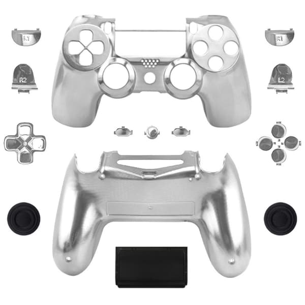 DATA FROG Sony PS4 Slim PS4 JDM-040 Controller Grip Grip Housing Shell Button Deksel Cap - Sølv