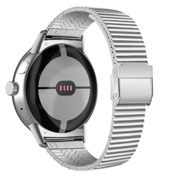 Google Pixel Watch klokkerem i rustfritt stål med dobbel spenne - Sølv