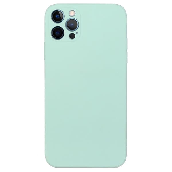 Avfasat gummerat droppskydd för iPhone 15 Pro - Ljus Cyan
