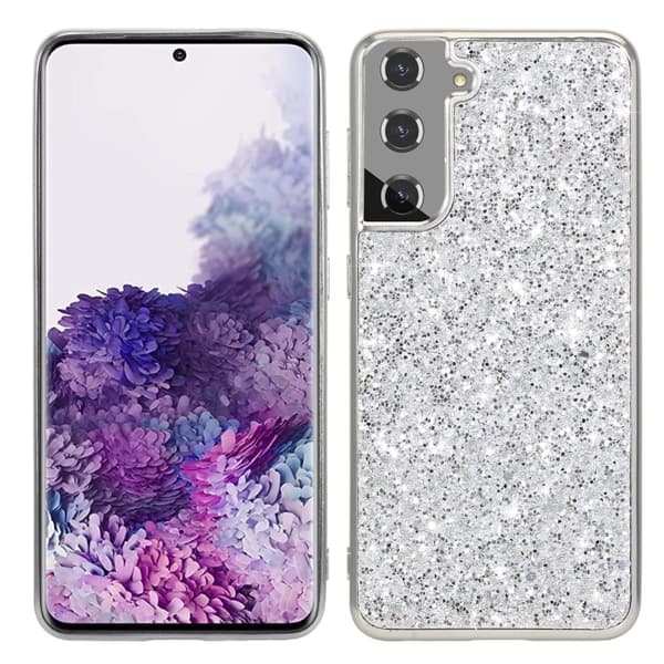 Glitter Samsung Galaxy S23 Etui - Sølv