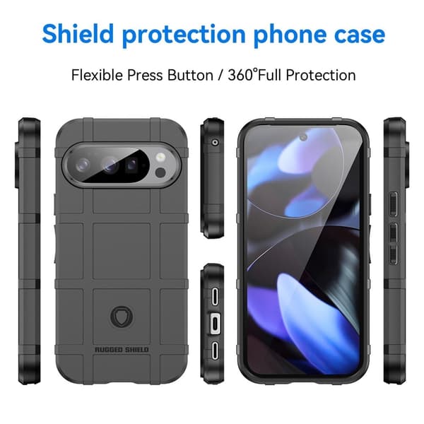 Rugged Shield Google Pixel 10 Pro / Google Pixel 10 skal - Svart