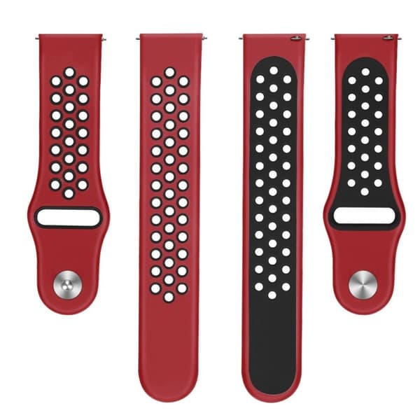 Universal two-tone design watch strap - Red / Black