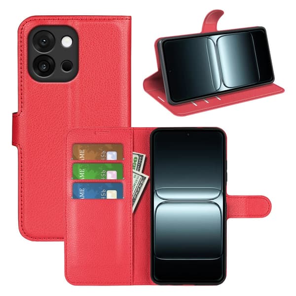 Classic OnePlus 13T flip etui - Rød