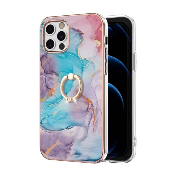 Marble design iPhone 12 Pro Max cover - Mælkevejen Marmor Blå