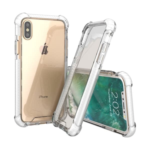 iPhone X akrud/silikon cover - Hvit