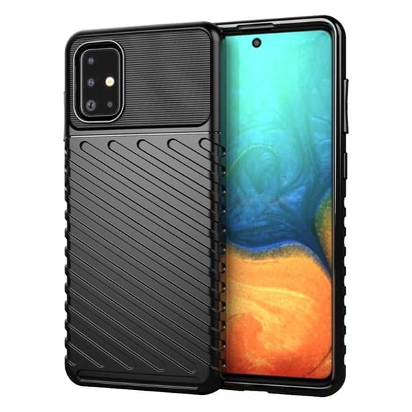 Thunder Samsung Galaxy A71 kotelot - Musta