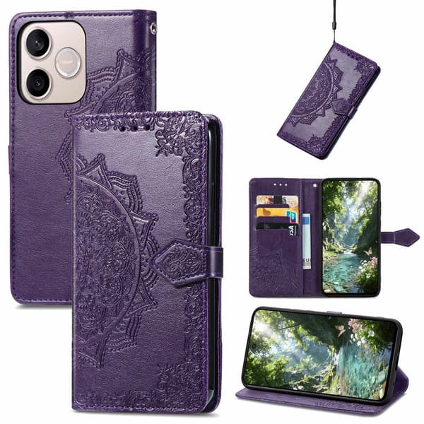 Mandala Honor 600 Lite nahkakotelo - Violetti