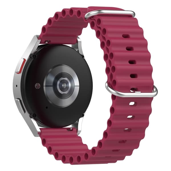 22mm universaali silikoninen kellohihna - Viininpunainen