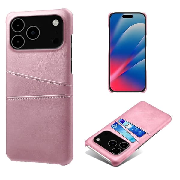 Dual Card iPhone 17 Pro Max cover - Rødguld