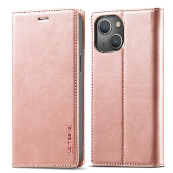 LC.IMEEKE iPhone 14 Flippetui - Rose Gull