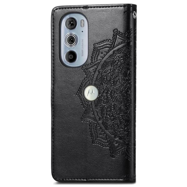 Mandala Motorola Edge 30 Pro Flip Etui - Sort
