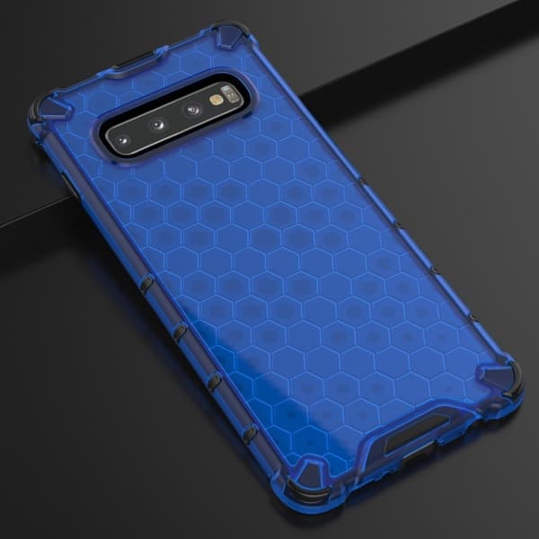 Bofink Honeycomb Samsung Galaxy S10 Plus deksel - Blå