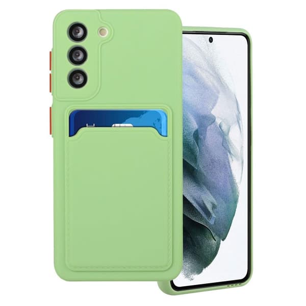 Card Holder Cover til Samsung Galaxy S21 Plus - Lysegrøn