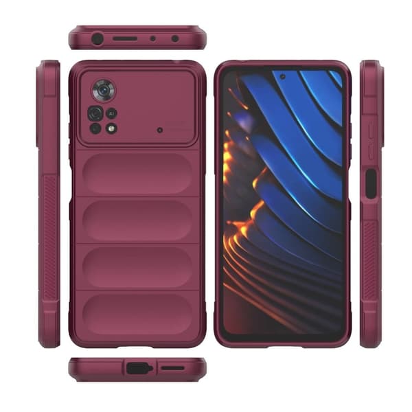 Mjukt greppformat Xiaomi Poco X4 Pro 5G skal - Röd