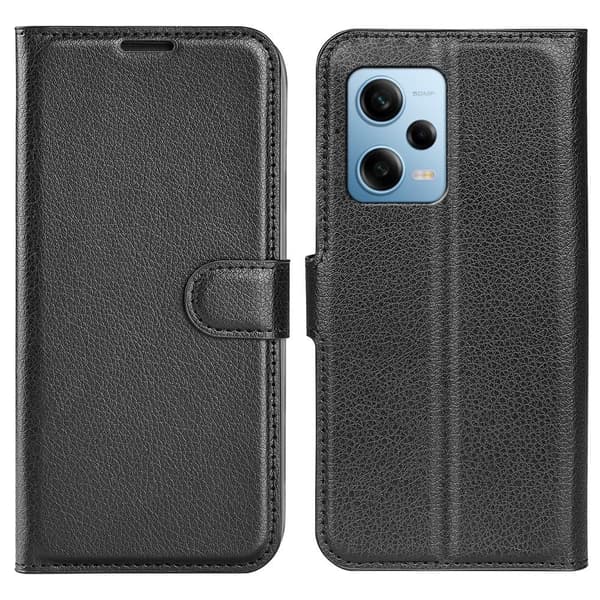 Klassisk Xiaomi Redmi Note 12 Pro Flip Etui - Sort