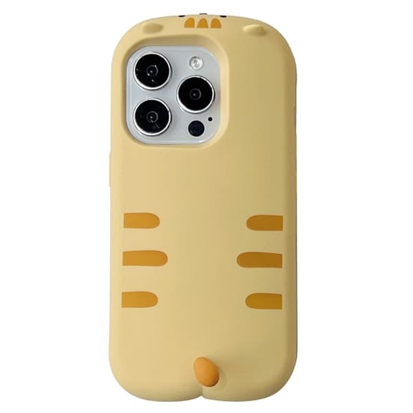 iPhone 16 Pro Max silikonetui Søtt design med sovende katt Støtsikkert bakdeksel til telefonen