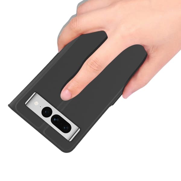 Glatt og tynt premium PU-skinnetui for Google Pixel 7 Pro - Rose Gull
