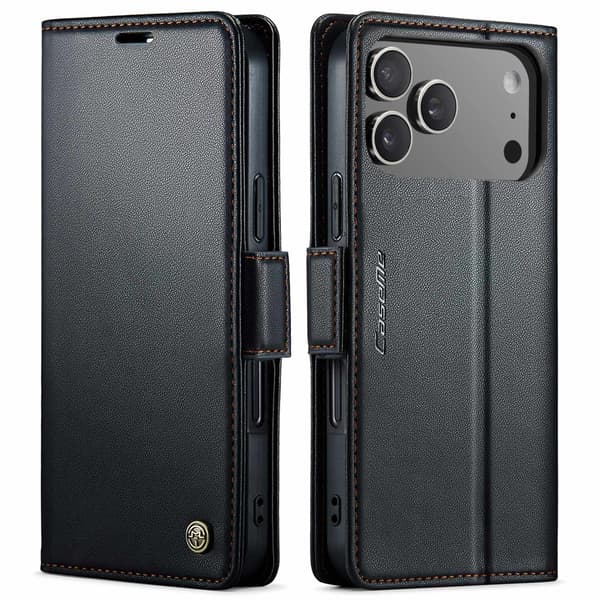 CaseMe iPhone 17 Pro Max smooth etui - Sort