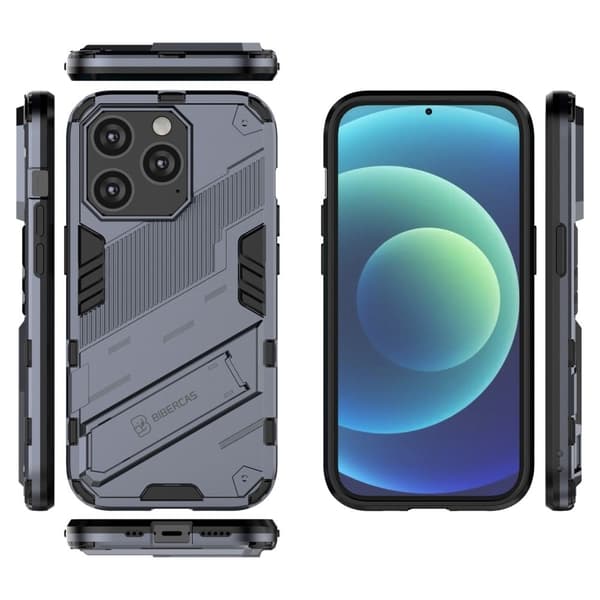Stöttåligt iPhone 14 Pro Max hybridskal - Blå