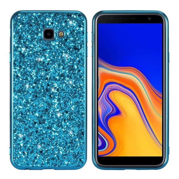 Glitter Samsung Galaxy J4 Plus (2018) skal - Blå