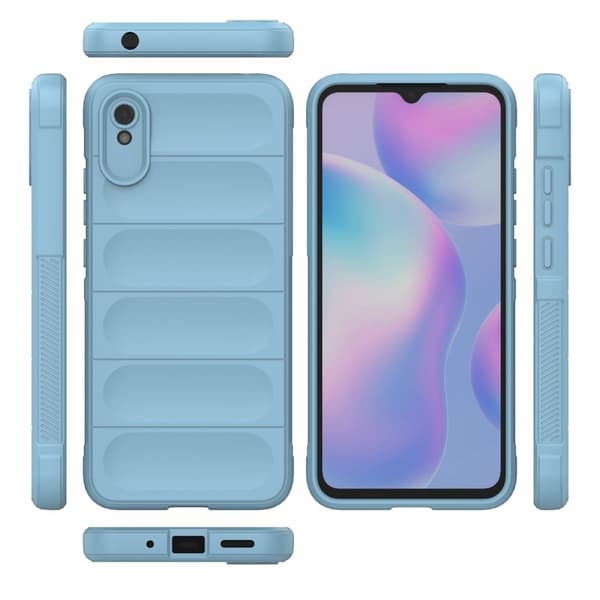 Mjukt greppformat Xiaomi Redmi 9A skal - Blå