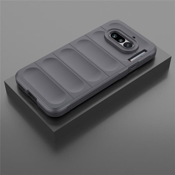 Mjukt greppformat Nothing Phone (4a) skal - Mörkgrå