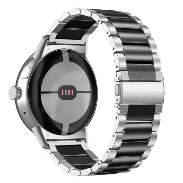 Google Pixel Watch elegant urrem i 316 rustfrit stål - Sølv / Sort