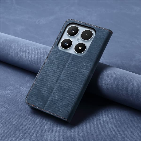 Jeans Xiaomi 17 flip etui - Blå