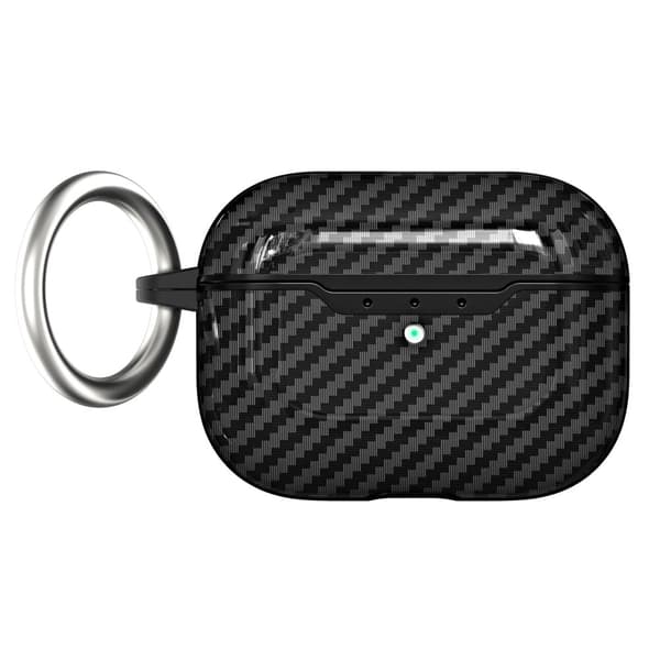 AirPods Pro 2 etui i kulfiber med spænde - Sort