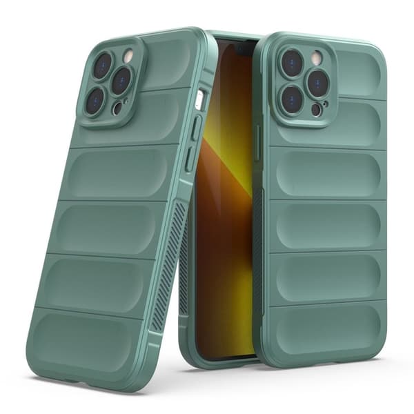 Blødt grebsformet cover til iPhone 13 Pro Max - Mørkegråt