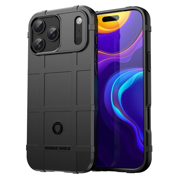 Rugged Shield iPhone 17 Pro Max Cover - Sort
