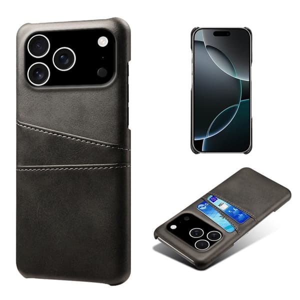 Dual Card iPhone 17 Pro cover - Sort