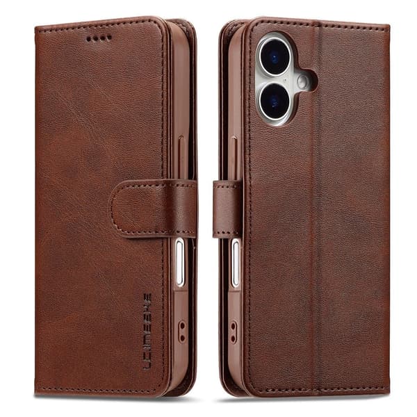 LC.IMEEKE iPhone 17 flip case - Ruskea