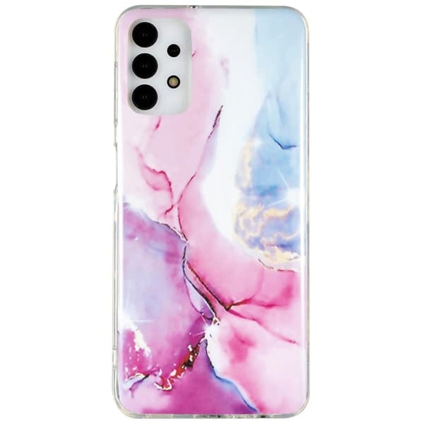 Marble Samsung Galaxy A13 4G Etui - Lyserød / Blå
