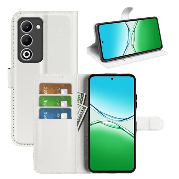 Classic Oppo A5 flip etui - Hvit