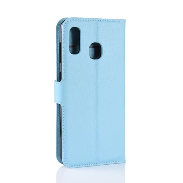 Samsung Galaxy A40 litchi läderfodral - Blå
