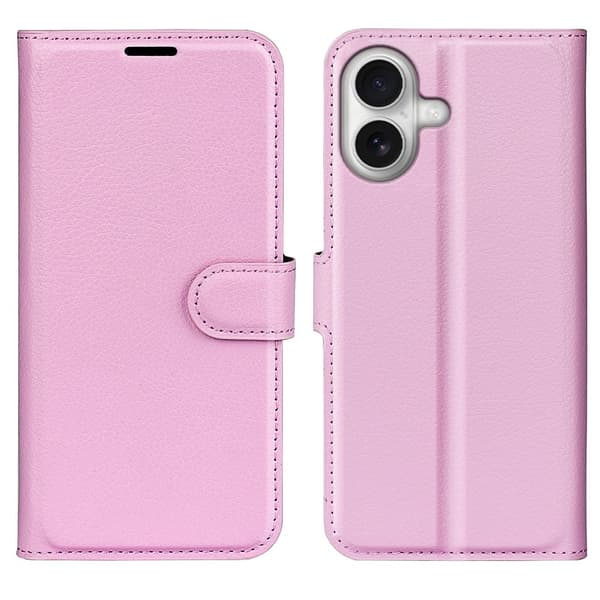Klassisk iPhone 17 flip etui - Lyserød