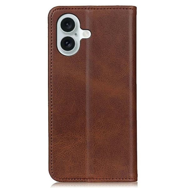 Äkta läder iPhone 17 fodral - Kaffe