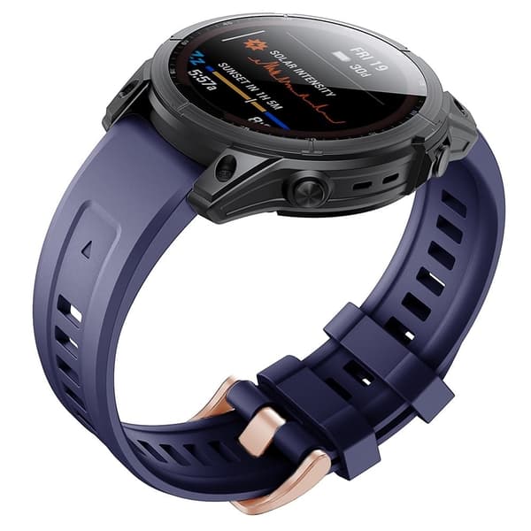 Silikonklokkerem til Garmin Fenix 7S - Mørkeblå