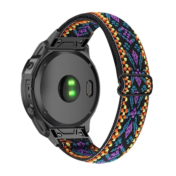 Elastinen nailon kellohihna Garmin-kelloon - Violetti