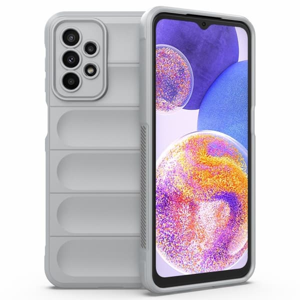 Blødt grebsformet cover til Samsung Galaxy A23 5G - Sølv/Grå