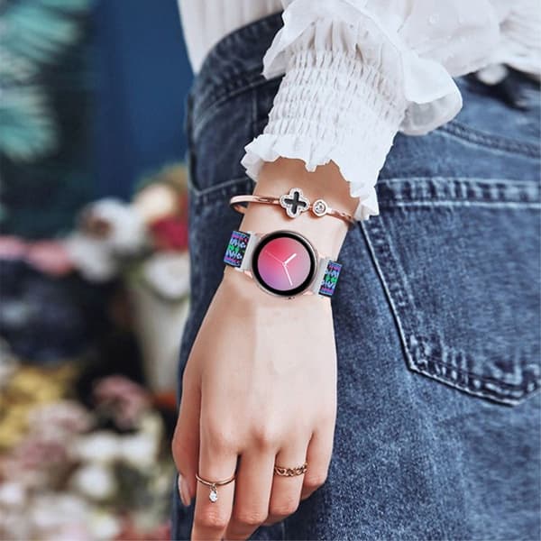 Elastisk klokkerem med unik design for Samsung Galaxy Watch - Blå / Blå